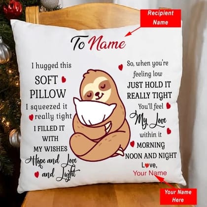 I Hugged This Soft Personalised Pillow