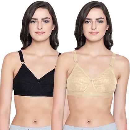 Bodycare Women Cotton Full Coverage Non Padded Regular Bra Pack - 2 E5586BS(C) Bodycare Women Cotton Full Coverage Non Padded Regular Bra Pack - 2 E5586BS(C)