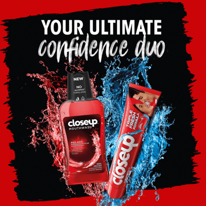 Close Up Everfresh + Red Hot Antigerm Gel Toothpaste, 80 gm Box