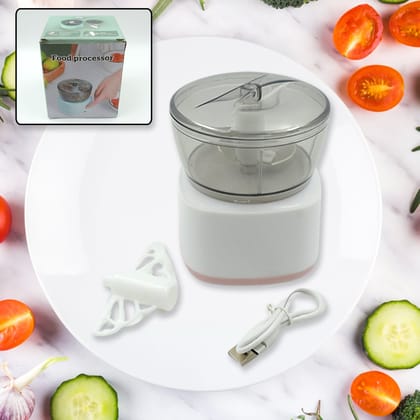 5769 Portable Mini Food Processor Chopper Electric Veggie Chopper 3 Blades With Charching Cable Type C, Vegetable Chopper, Garlic Chopper Food Grinder for Chopping Ginger, Pepper Chili, Onion, Fr