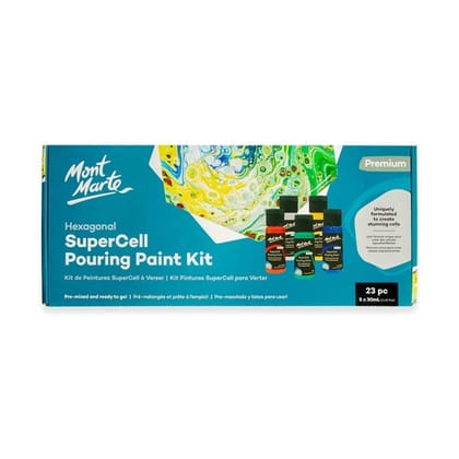 Mont Marte Hexagonal Supercell Pouring Paint Kit