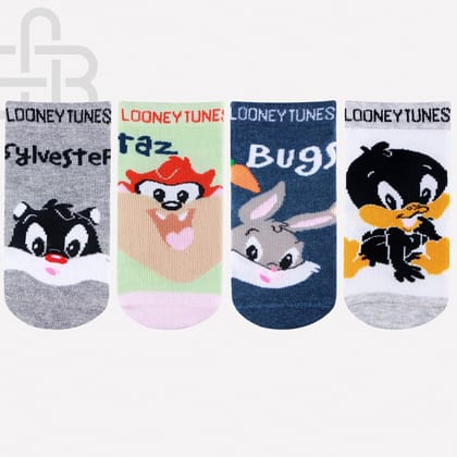 Looney Tunes Cotton Baby Socks - Pack Of 4 Assorted 6 - 12 Months