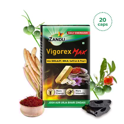 Zandu Vigorex Max Capsules for Stamina & Energy (20 Caps)