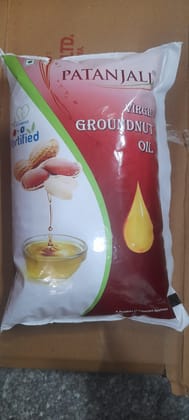 Patanjali groundnut oil pouch