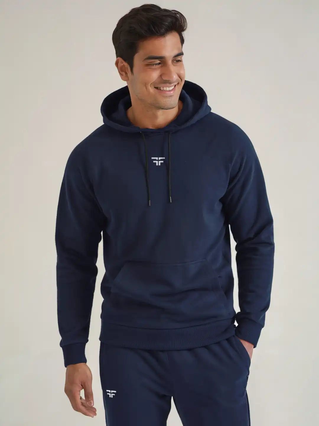 || NAVY THERMAL CO-ORD SET (HOODIE AND JOGGER COMBO) ||-Small