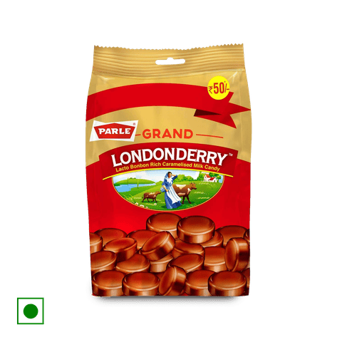 Parle Grand Londonderry Caramelised Milk Candy, 198 gm Pouch