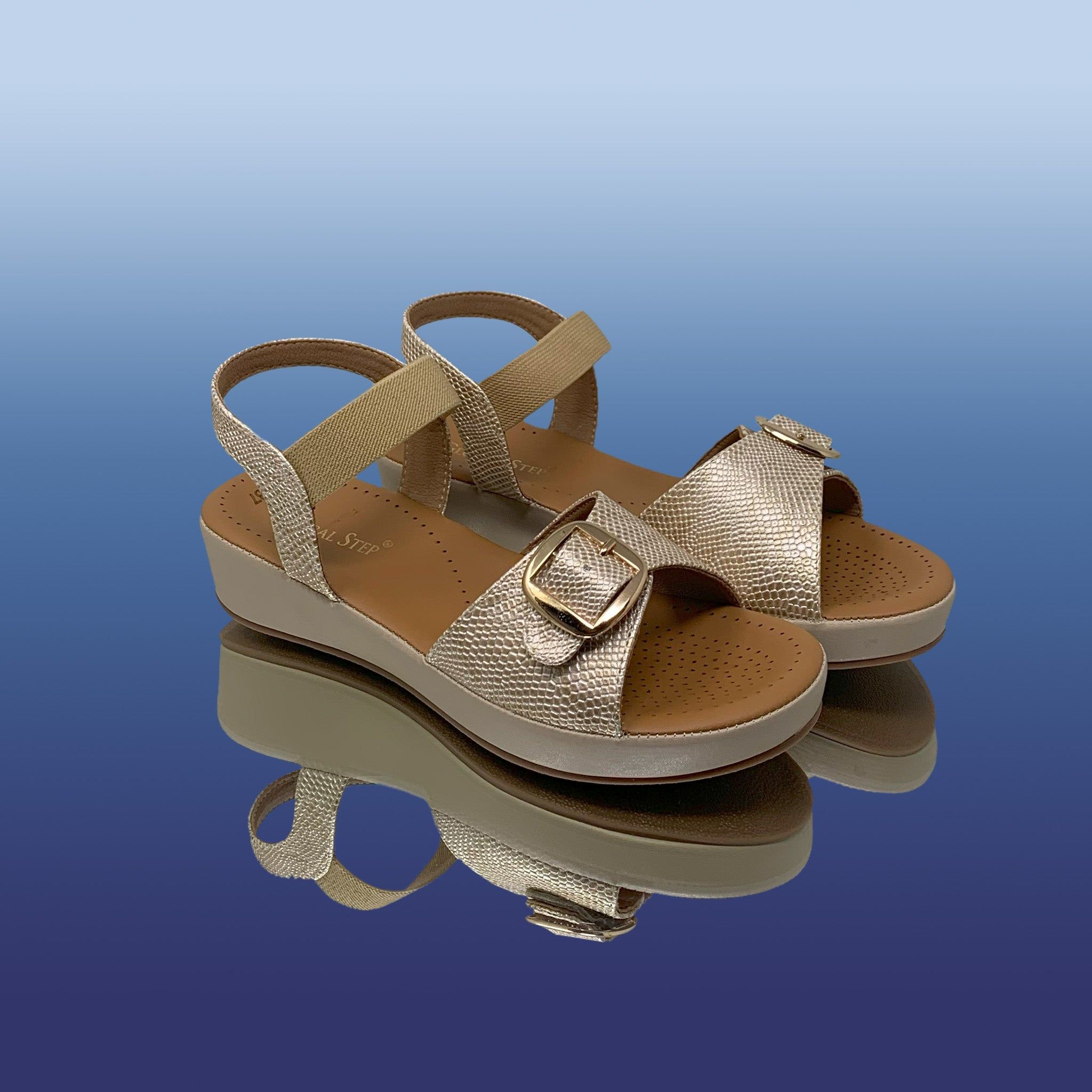 GlitzNoble Wedges-Beige / 36