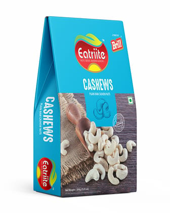 Eatriite Plain & Raw Whole Cashews, 200 gm