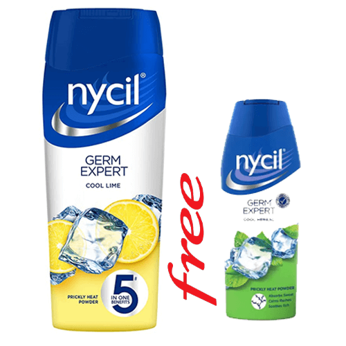 Nycil Cool Lime 150g with Cool Herbal 50g Free