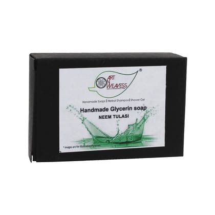 Artnweavess Neem Tulasi Glycerin Soap, 100 gm - Pack of 2