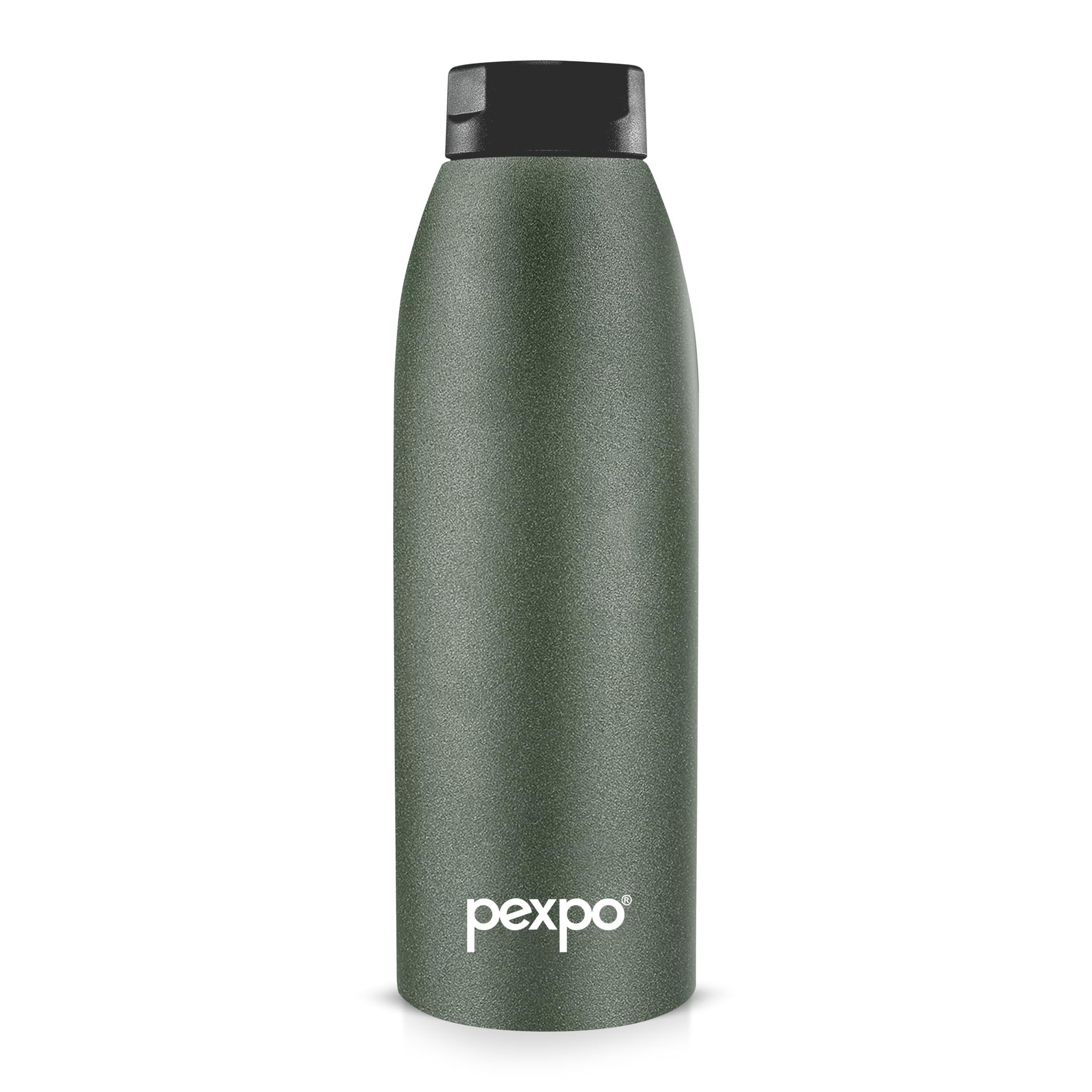 Pexpo 24 Hrs Hot & Cold Stainless Steel Vacuum Insulated ISI Certified Flask, 900 ml, Military Green | Thermosteel Flask | BPA-Free | Eco-Friendly | Leak Proof | Home | Travelling | Hiking | Gym