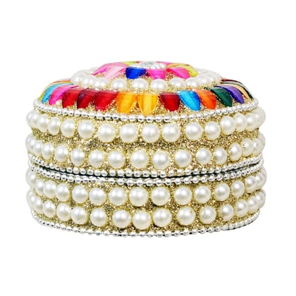 Handcrafted colorful Sindoor moti Dibbi | Jewelry Box