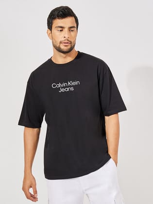 Mens OverSize Printed T-Shirts_(Black)-S