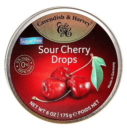 Cavendish And Harvey Sugar-Free Sour Cherry Drops, 175 gm