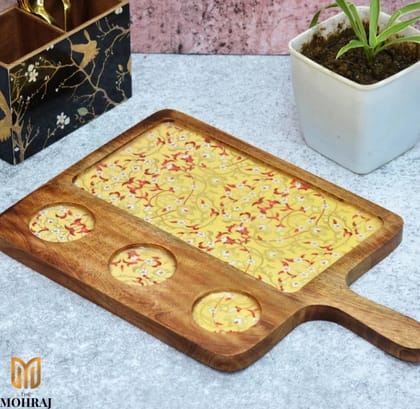 Bright Wooden Snack Platter