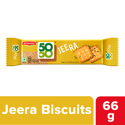 Britannia 50-50 - Jeera Masti Biscuits, Teatime Snack, 66 g