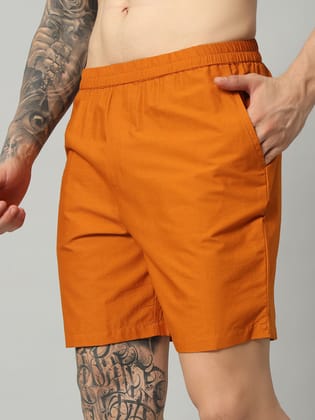OWO THE LABEL Men's Organic Linen Boxer Shorts – Vibrant Yellow Comfort-S