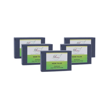 Artnweavess Neem Tulasi Cow Ghee Herbal Soap, 100 gm - Pack of 5