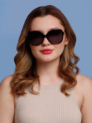 SUNNIES Large Full Frame Metal.Plastic Oversized Solid Polarized Women Sunglasses-SNS-11714-C025
