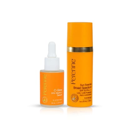 Perenne C-Glow and Sunscreen - Detan and Depigmentation Combo