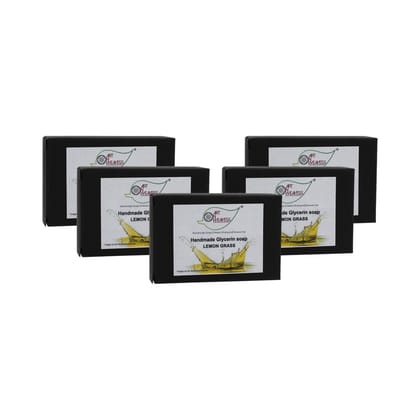 Artnweavess Lemon Grass Glycerin Soap, 100 gm - Pack of 5