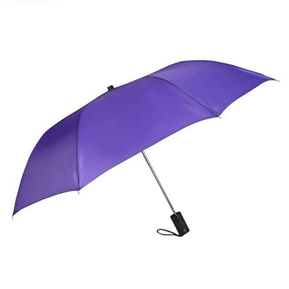 Fendo Katie 2 FOLD AUTO Open 21 Inch Sun And RainProof Mini/Small Umbrella For Men And Women(Purple/Mono)
