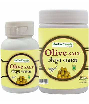 Herbal Canada Olive Salt(60g) + Olive Salt (120g) Pickling Salt 60 gm Pack of 2