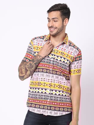 Classic Fit Ethnic Motifs Printed Casual Shirt