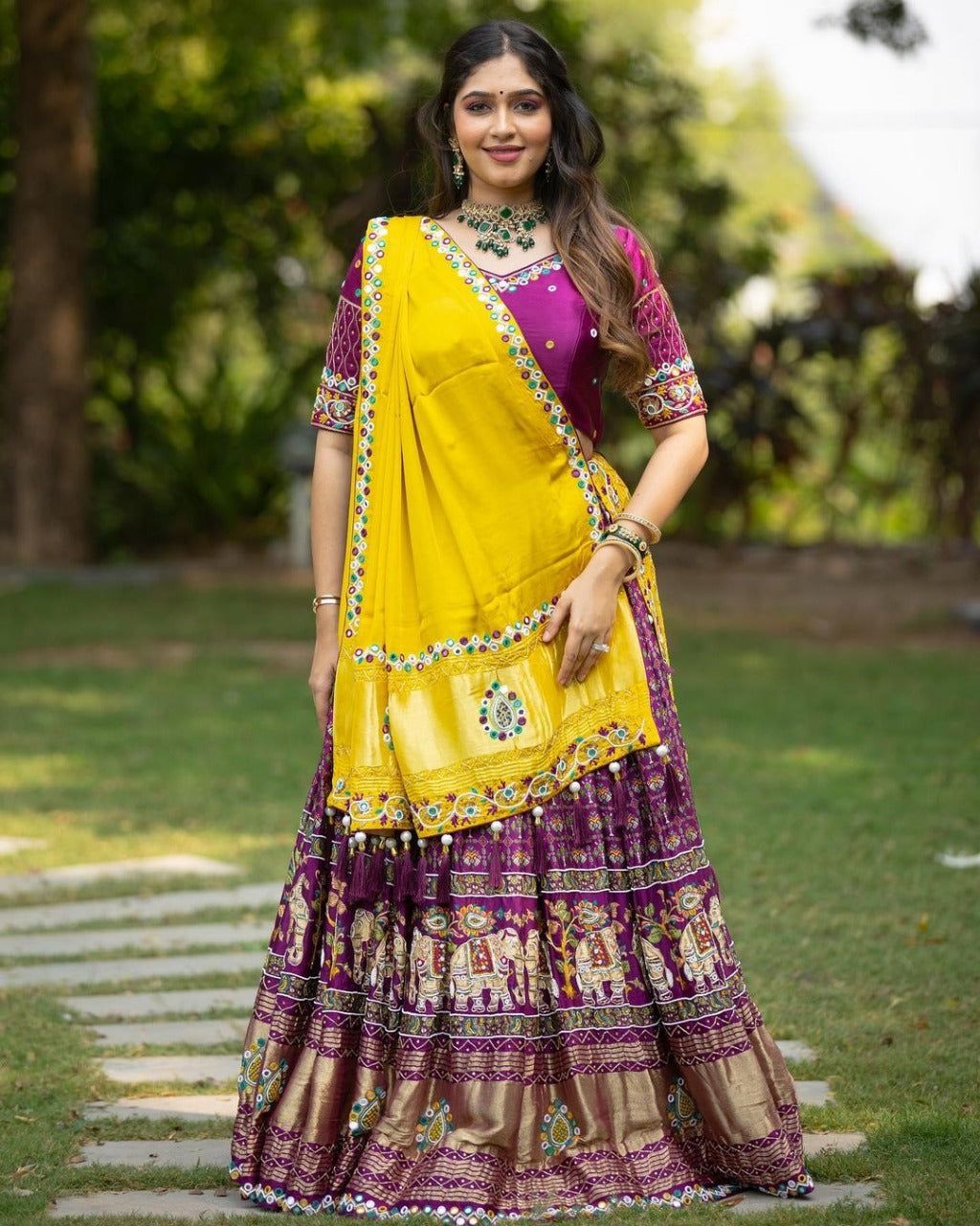 Wine Colour Designer Lehengha Choli