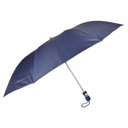Fendo Emmott 2 FOLD AUTO Open 24.5 Inch Sun And RainProof Regural Umbrella For Men And Women (Navy Blue Silver)