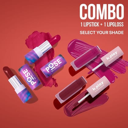 K.Play Flavoured Lipgloss + POSE HD Lipstick