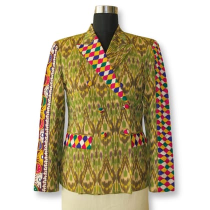 Veena - Ikat kutchi jacket-S (ready to ship)