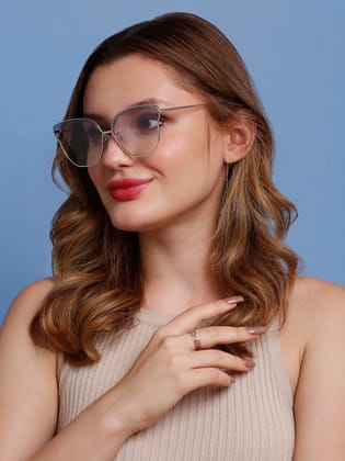 SUNNIES Large Full Frame Metal Butterfly Solid UV Protected Women Sunglasses-SNS-11706-C206