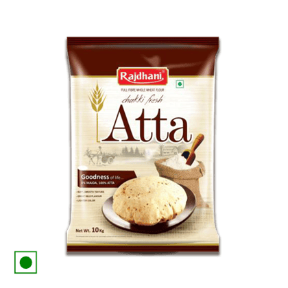 Rajdhani Chakki Fresh Atta, 10 kg Pouch