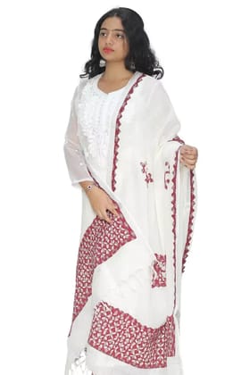 Tisser applique Linen Dupatta