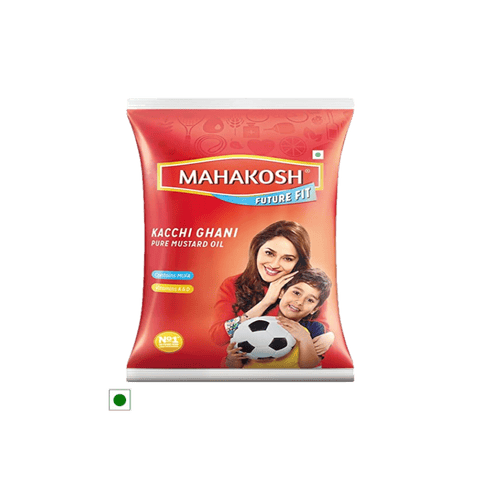 Mahakosh Pure Mustard Oil, 1 L Pouch