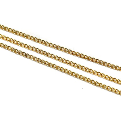 1 Mtr Rose Gold Metal Chain, Link Size 3x2mm-Golden / Iron