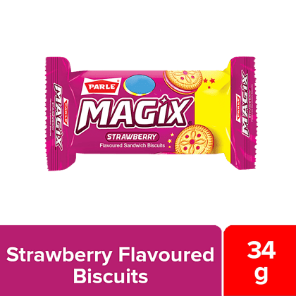 Parle Magix Sandwich Biscuits, Strawberry, 34 G
