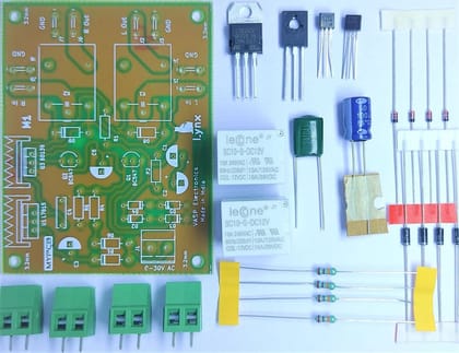 Speaker Protection Board Dual Channel using 12v Relay - Easy to Make Hobby Kit  by MYPCB