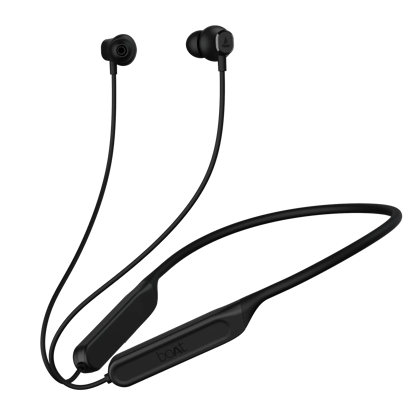 boAt Rockerz 378 | Wireless Bluetooth Earphones with Spatial Bionic Sound tuned by THX®, 10mm Drivers, 25HRS of Nonstop Playback Active Black