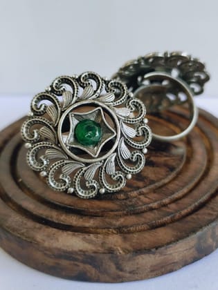 Silver Look-Alike Adjustable Finger Rings – Casual Wear | Sarichka-Green