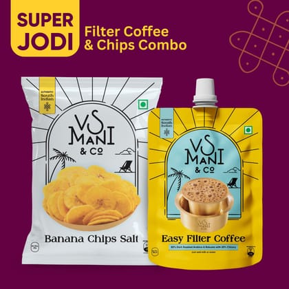 Easy Filter Coffee - 80:20 | 100 ML & Salt Banana Chips | 65g