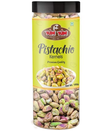 YUM YUM Premium Unsalted Pistachios Kernels Dry Fruits without Shell 150 g Jar