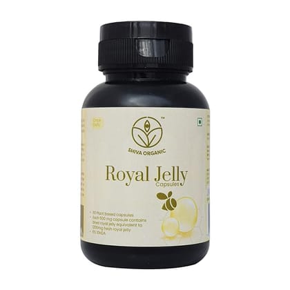 Shiva Organic’s Royal Jelly Capsule - Freeze Dry 10-HDA:6%-500mg 60 Capsules