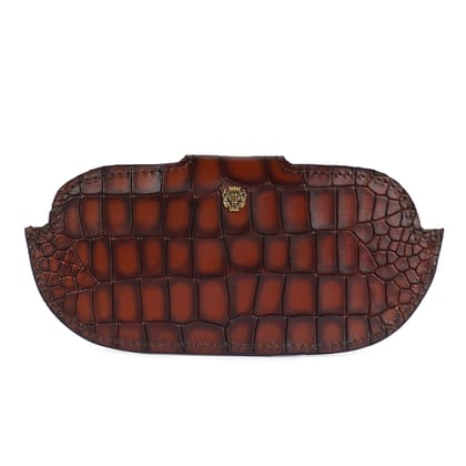 Smokey Tan Broad Look Glasses Leather Cover-FS