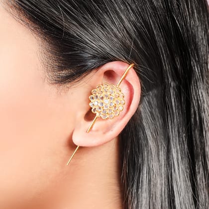 Silver Sparkling Earcuff-Gold