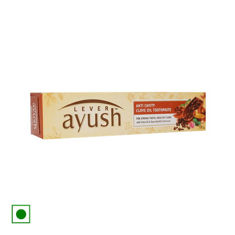 Lever Ayush Anti-Cavity Natural Ayurvedic Clove Oil Toothpaste, 150 gm Box