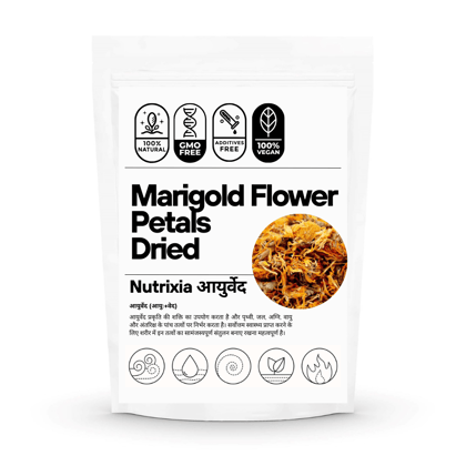 Marigold Flower Petals (Dried) - Genda Phool Patti - Tagetes Tenuifolia -zendu-50 Gms