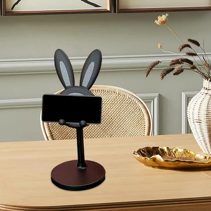 7774 Cute Bunny Phone Stand, Angle Height Adjustable Phone Stand for Desk, Kawaii Phone Holder Desk Accessories, Easter Bunny Gifts Favor for Girl & Boys Accessories