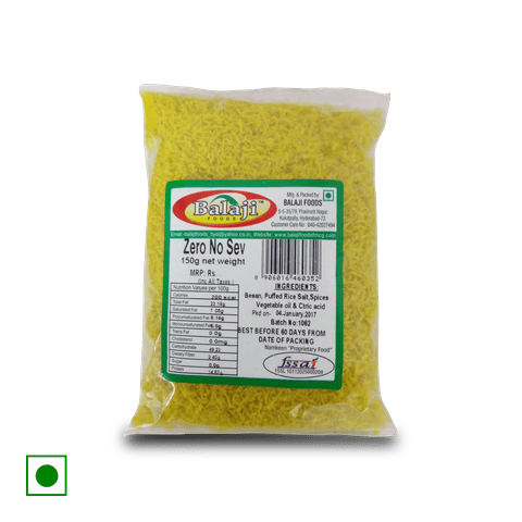 Balaji Snacks Zero No Sev, 150 gm Pack